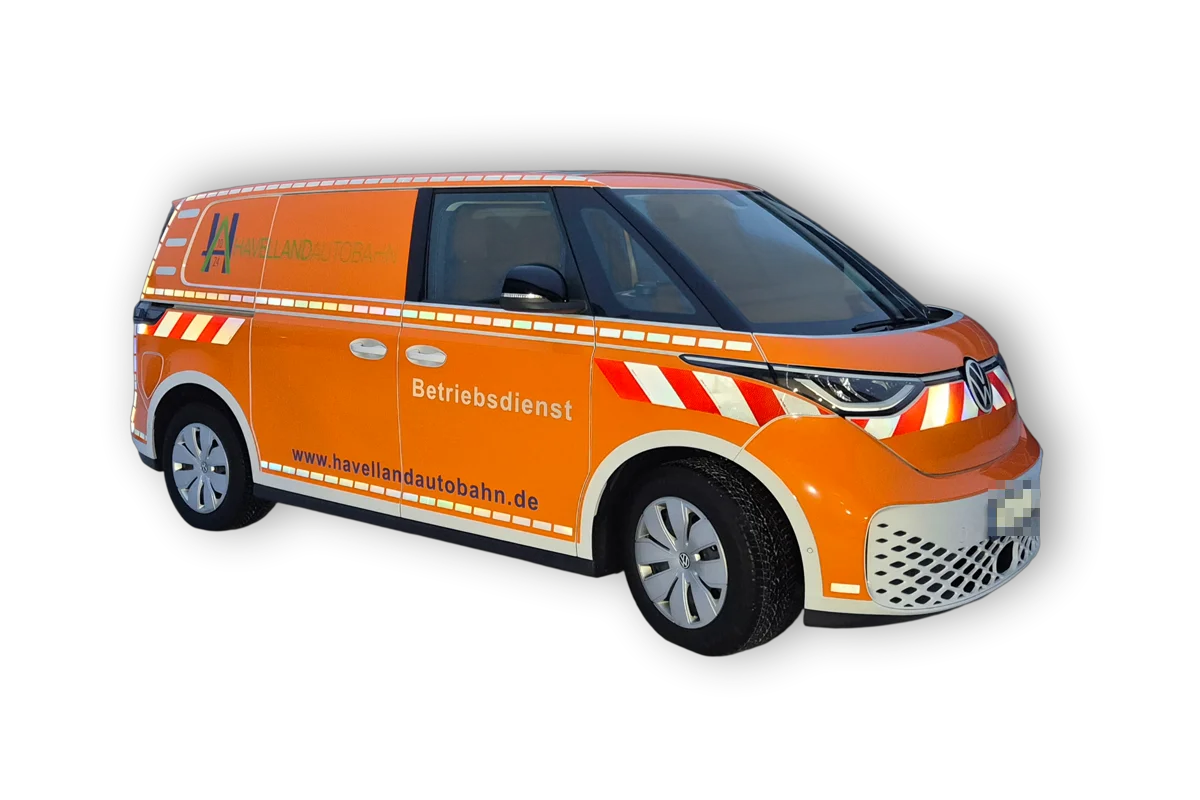 Konturgeschnittener Aufkleber eines Havelland-Fahrzeugs