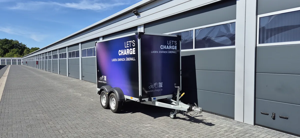Kofferanhänger mit Beschriftung für Let’s Charge